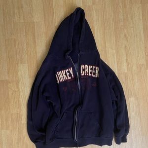 vintage navy blue 2000s zipup hoodie